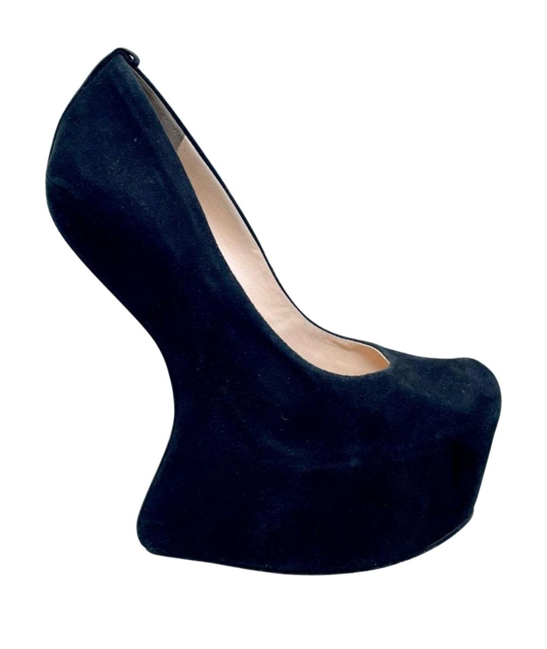 GIUSEPPE ZANOTTI DESIGN Черные замшевые туфли, фото 1