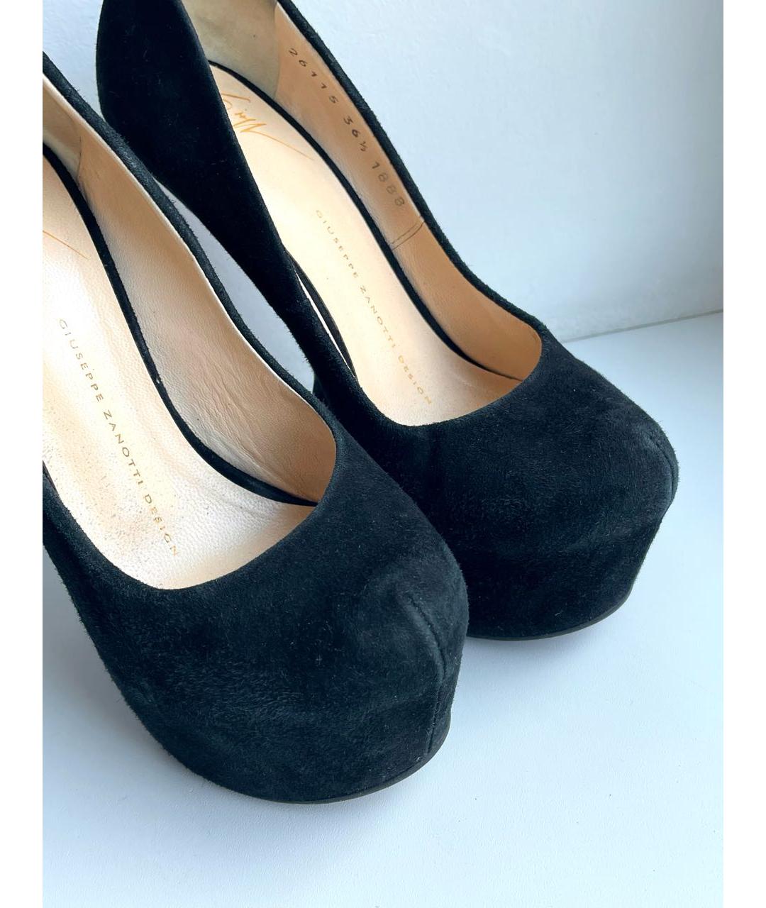 GIUSEPPE ZANOTTI DESIGN Черные замшевые туфли, фото 4