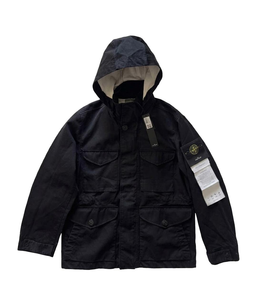 STONE ISLAND Черная хлопковая куртка, фото 1