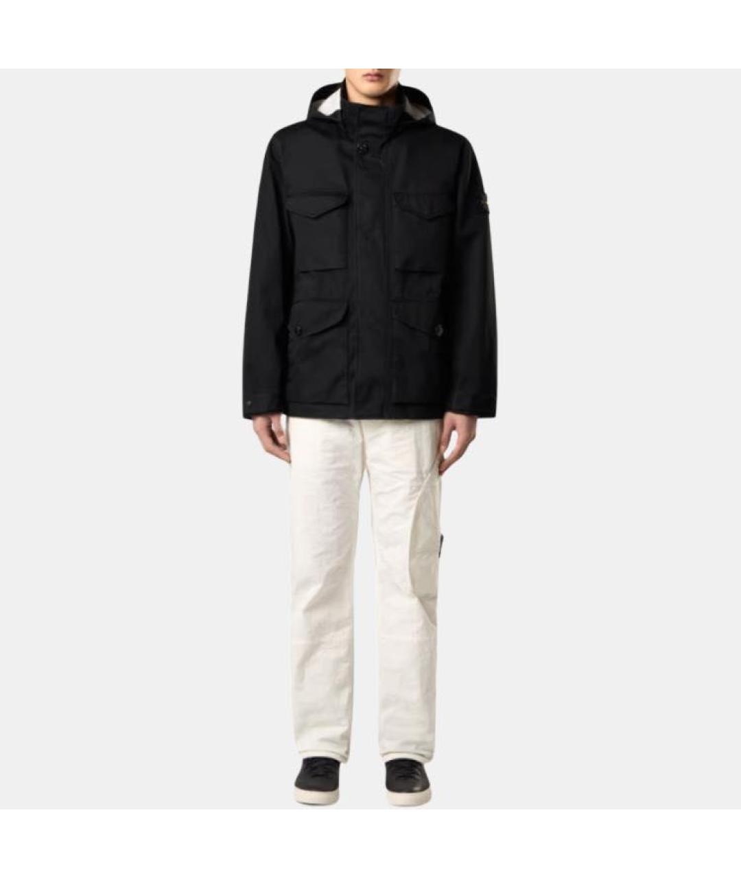 STONE ISLAND Черная хлопковая куртка, фото 7