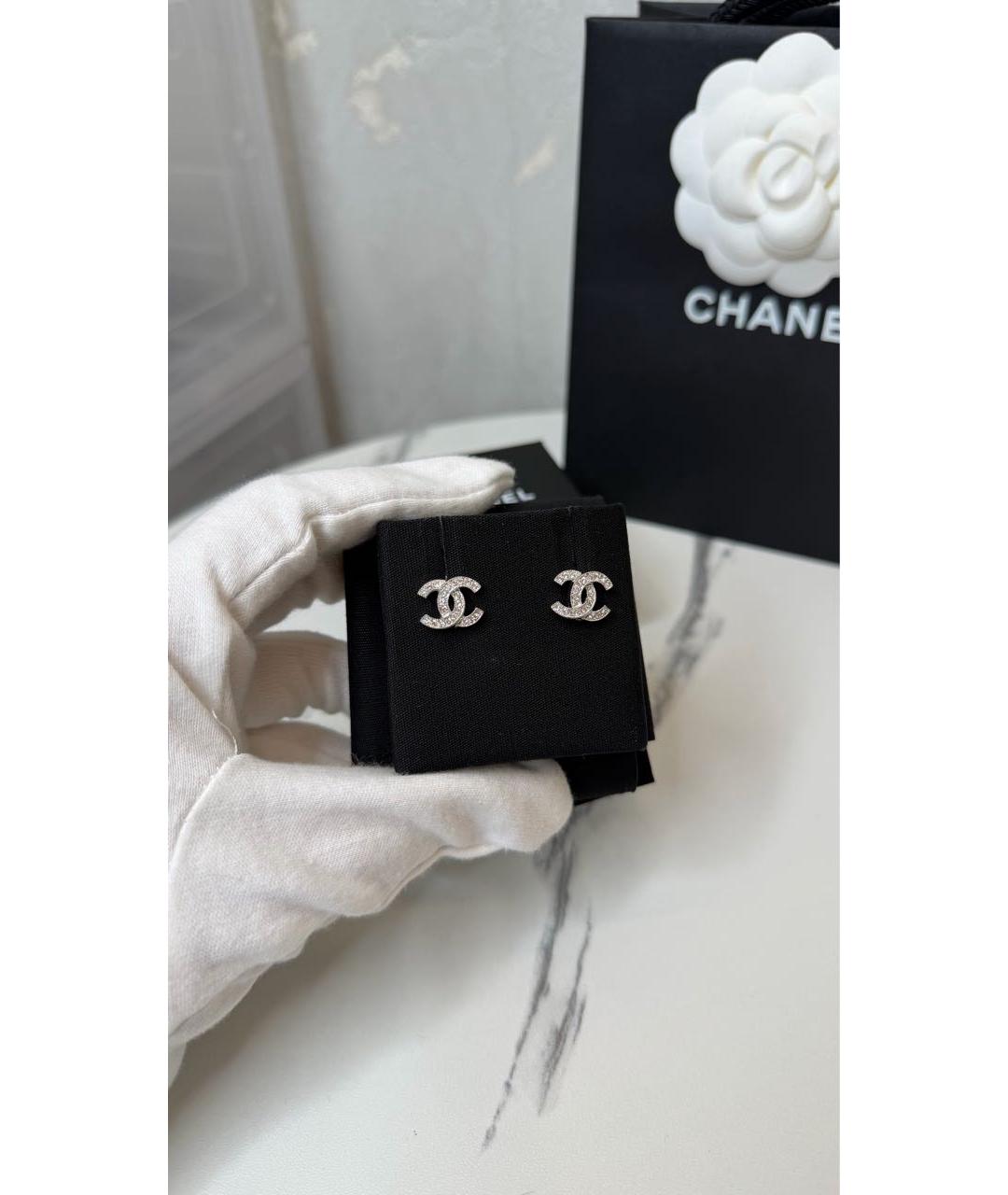 CHANEL Серебряные металлические серьги, фото 5