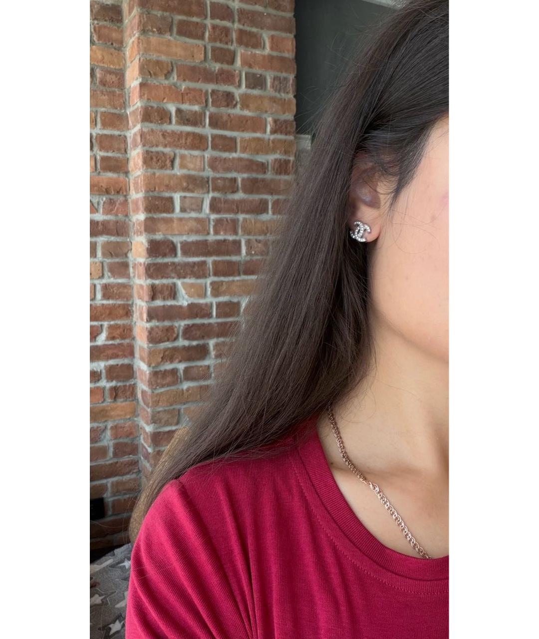 CHANEL Серебряные металлические серьги, фото 4
