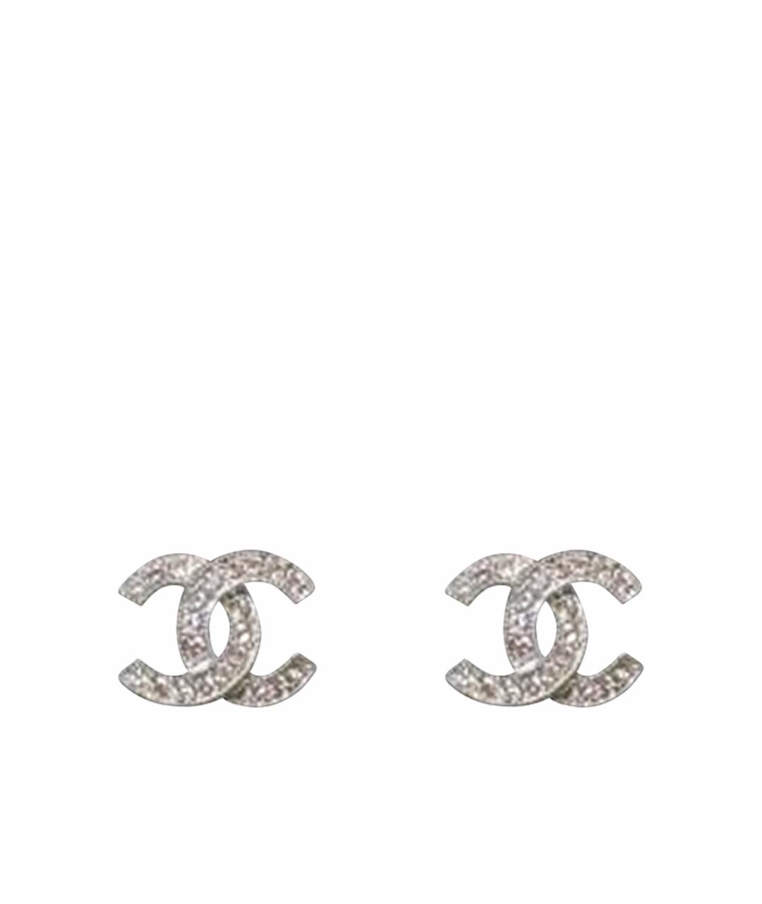 CHANEL Серебряные металлические серьги, фото 1