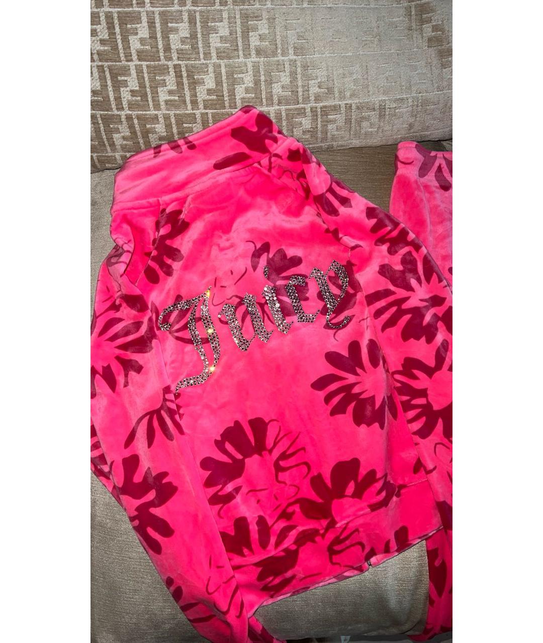 JUICY COUTURE Фуксия велюровый спортивные костюмы, фото 3