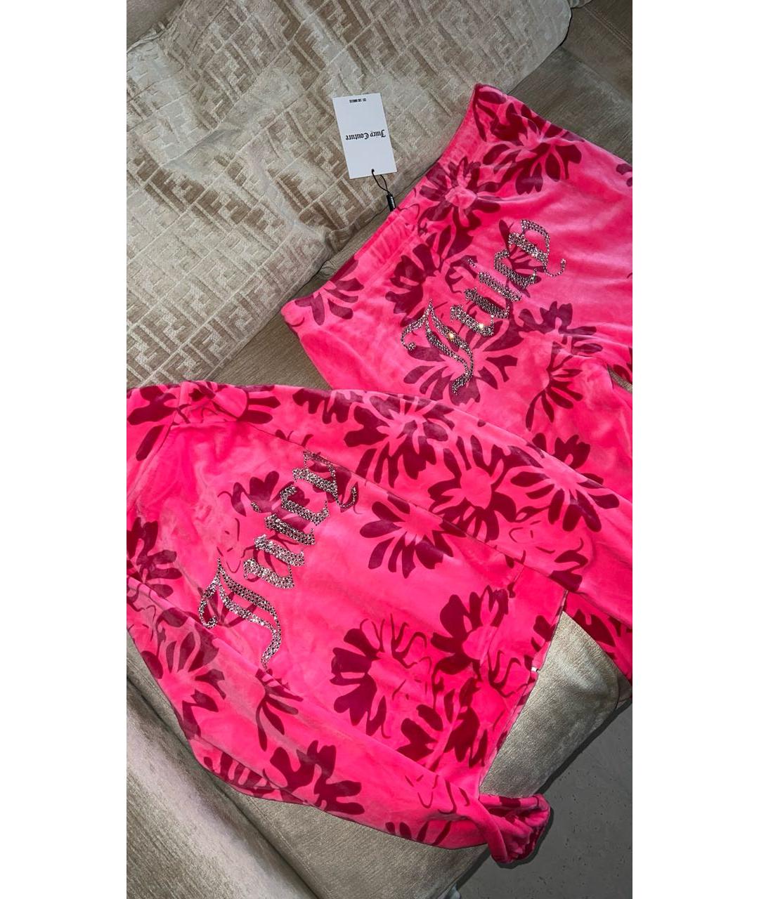JUICY COUTURE Фуксия велюровый спортивные костюмы, фото 2