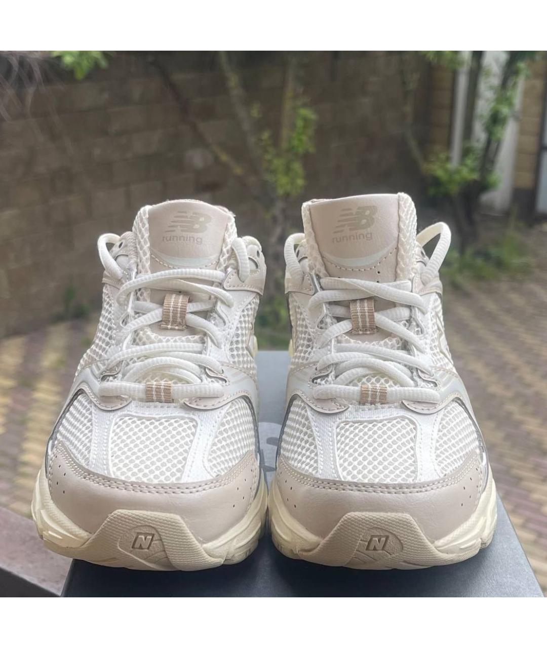 NEW BALANCE Бежевые кожаные кроссовки, фото 2
