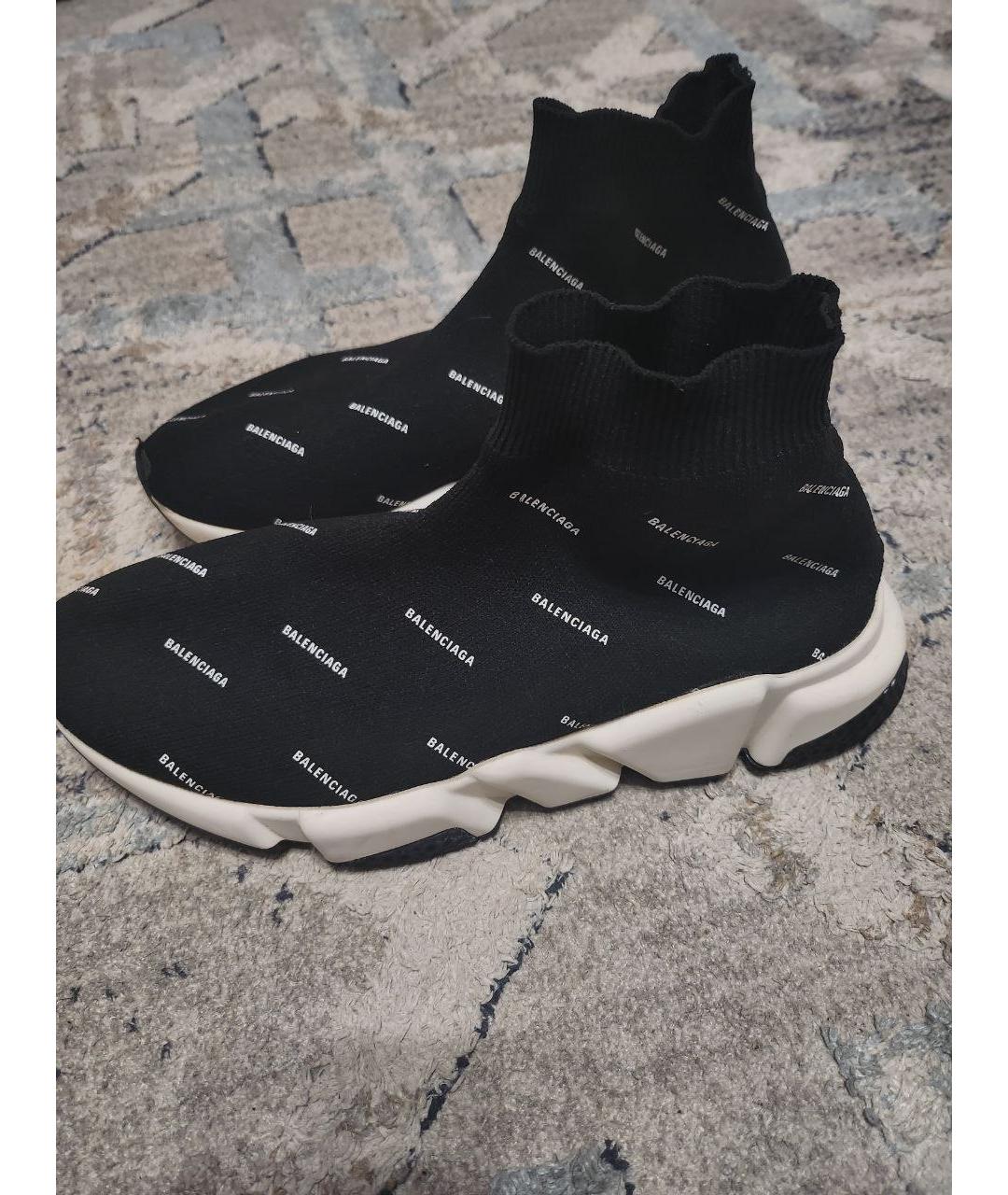 BALENCIAGA Черные текстильные кроссовки, фото 3