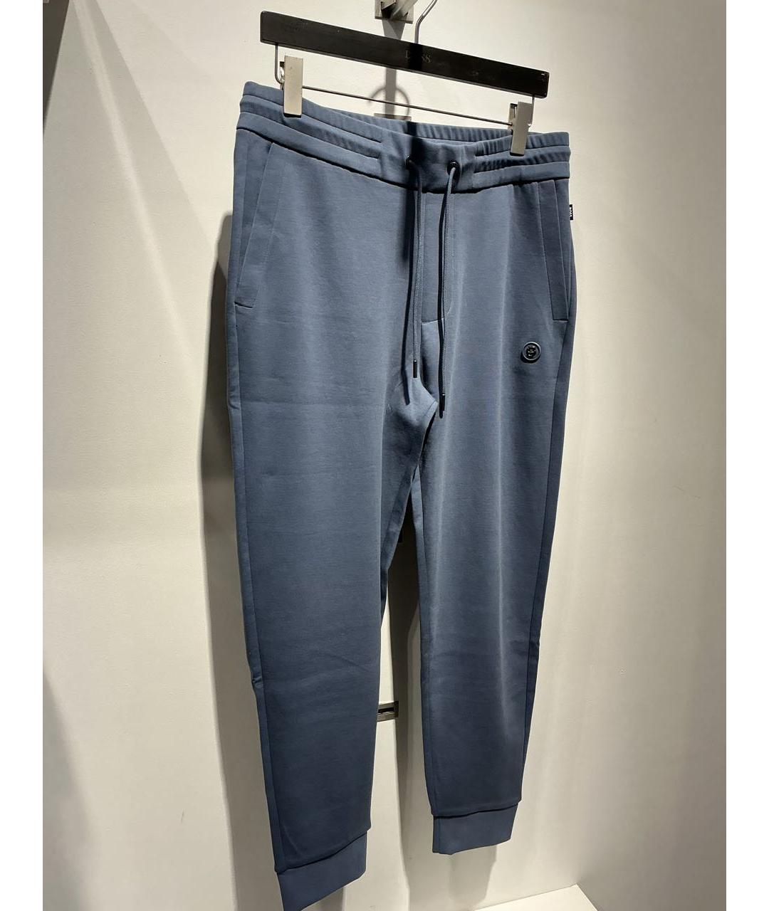HUGO BOSS Синие хлопковые повседневные брюки, фото 2