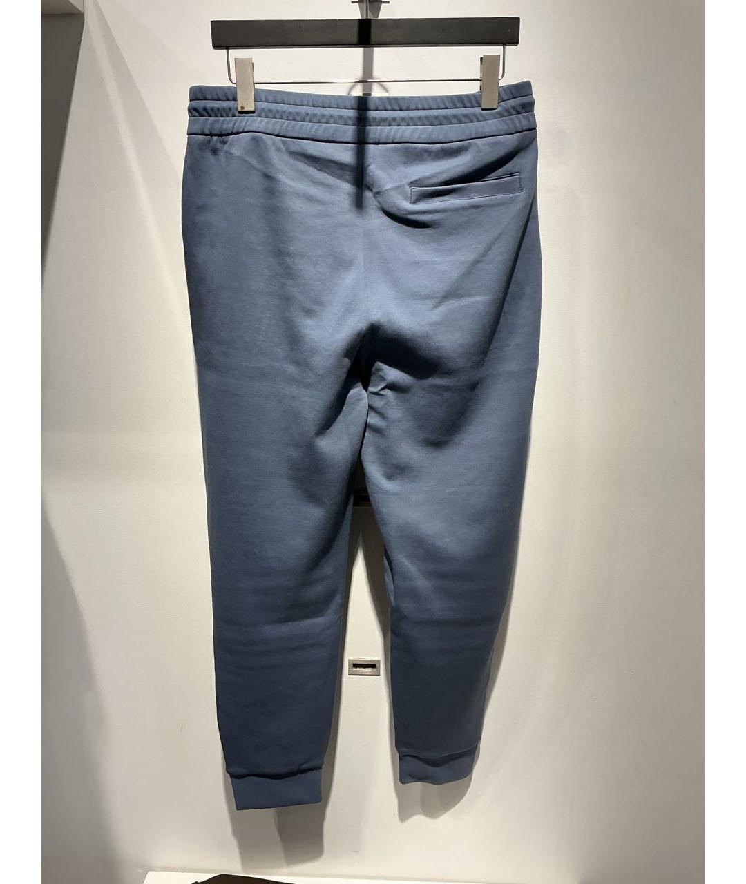 HUGO BOSS Синие хлопковые повседневные брюки, фото 3