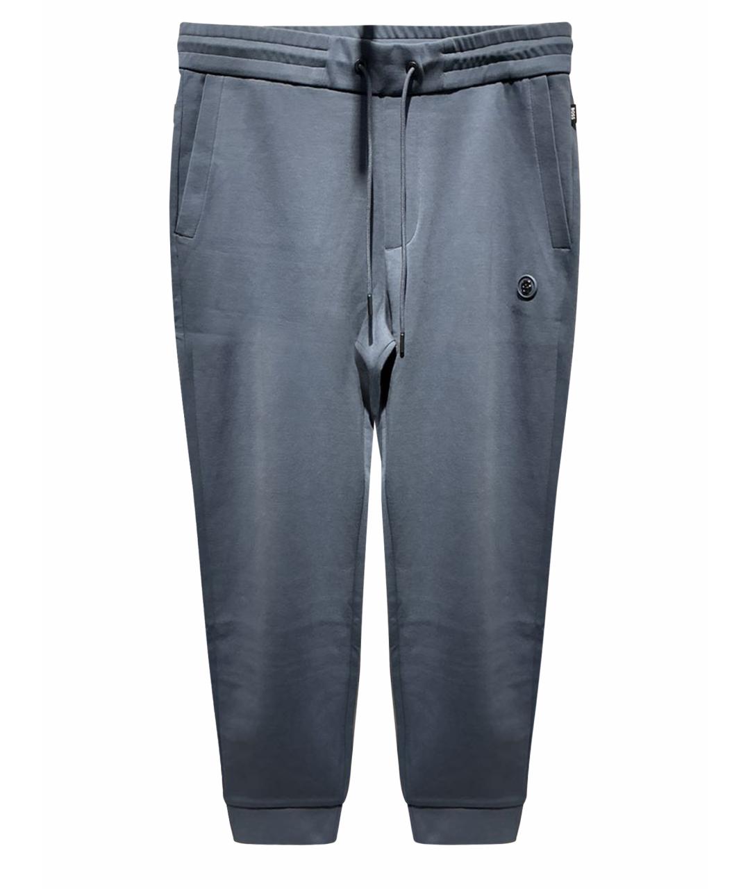 HUGO BOSS Синие хлопковые повседневные брюки, фото 1