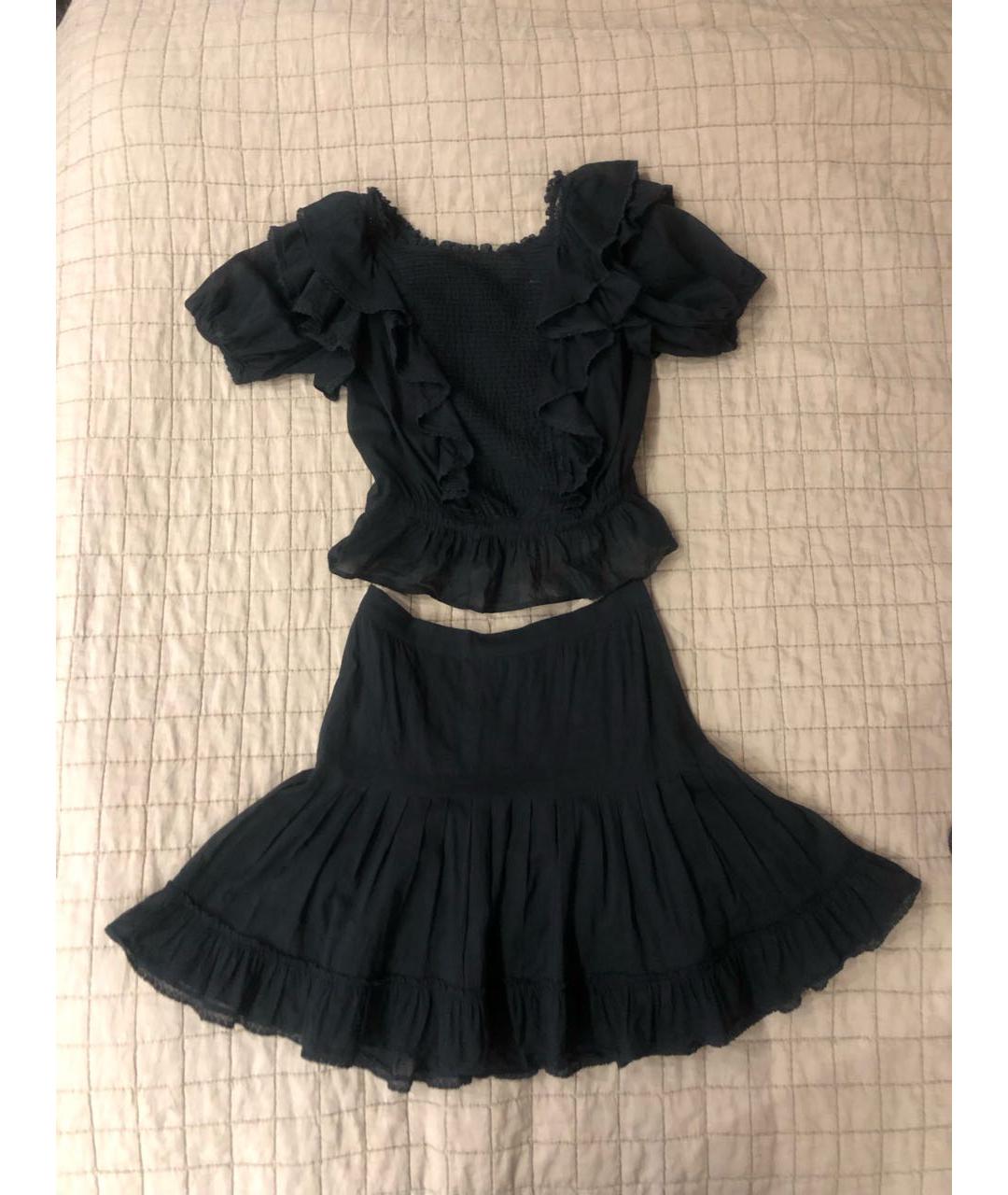 ISABEL MARANT ETOILE Черный хлопковый костюм с юбками, фото 6