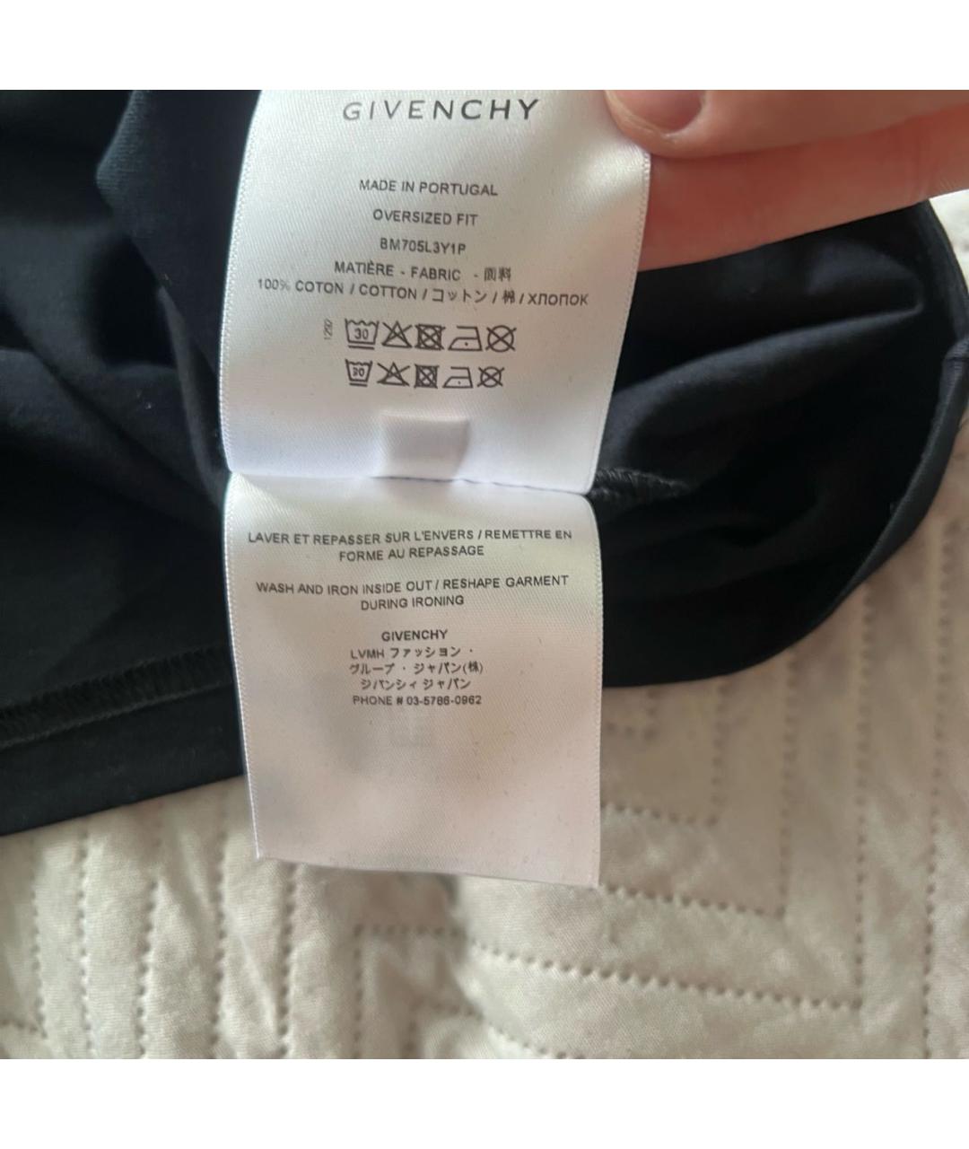 GIVENCHY Черная хлопковая футболка, фото 6