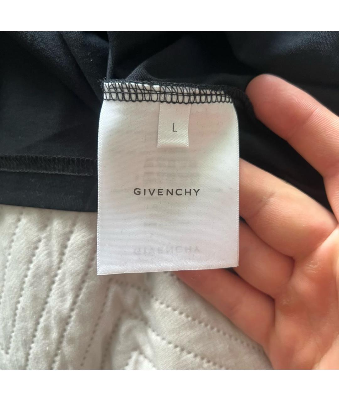 GIVENCHY Черная хлопковая футболка, фото 5