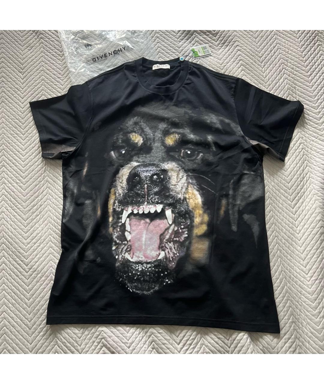 GIVENCHY Черная хлопковая футболка, фото 8