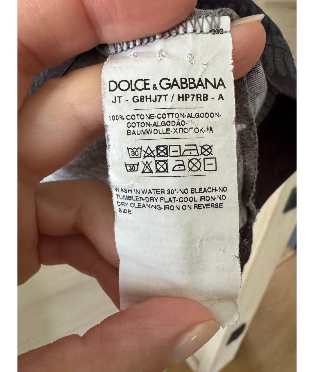 DOLCE&GABBANA Темно-синий хлопковый джемпер / свитер, фото 4