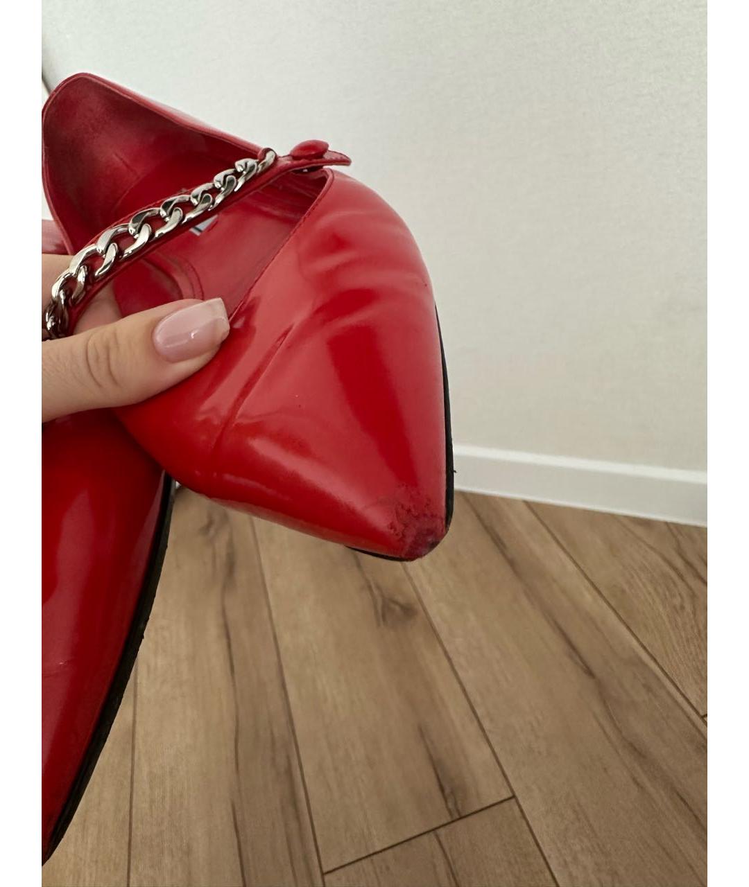PRADA Красные балетки из лакированной кожи, фото 6