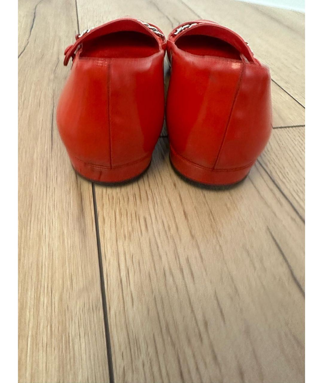 PRADA Красные балетки из лакированной кожи, фото 4