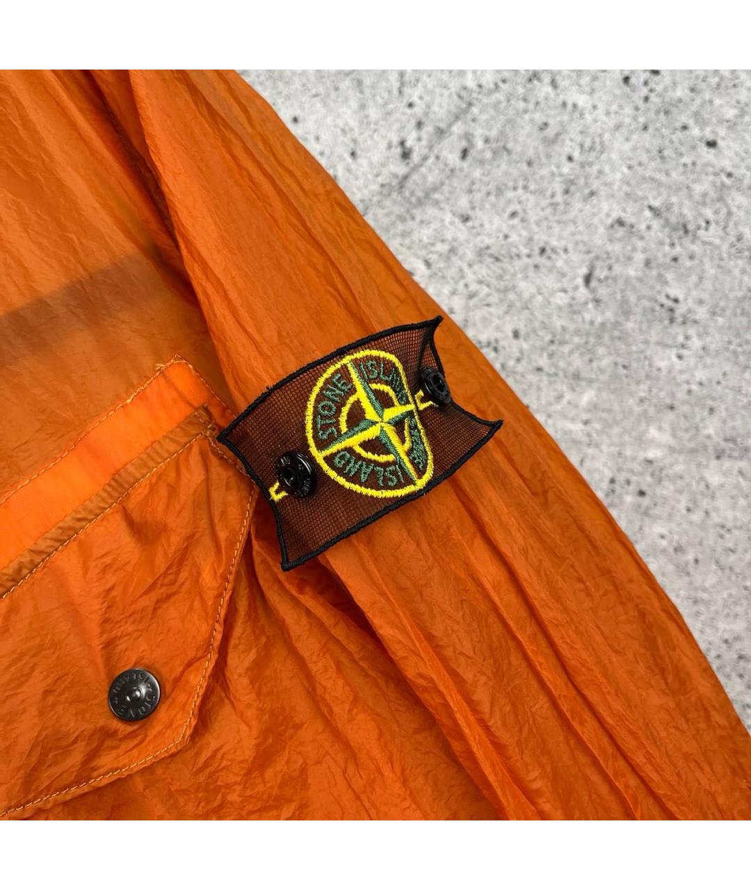 STONE ISLAND Оранжевая полиамидовая куртка, фото 3