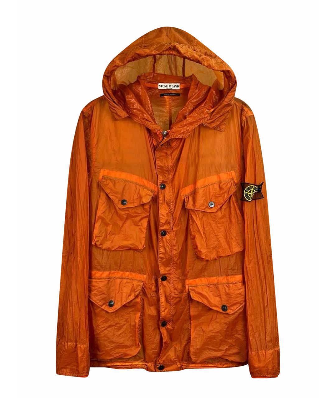 STONE ISLAND Оранжевая полиамидовая куртка, фото 1
