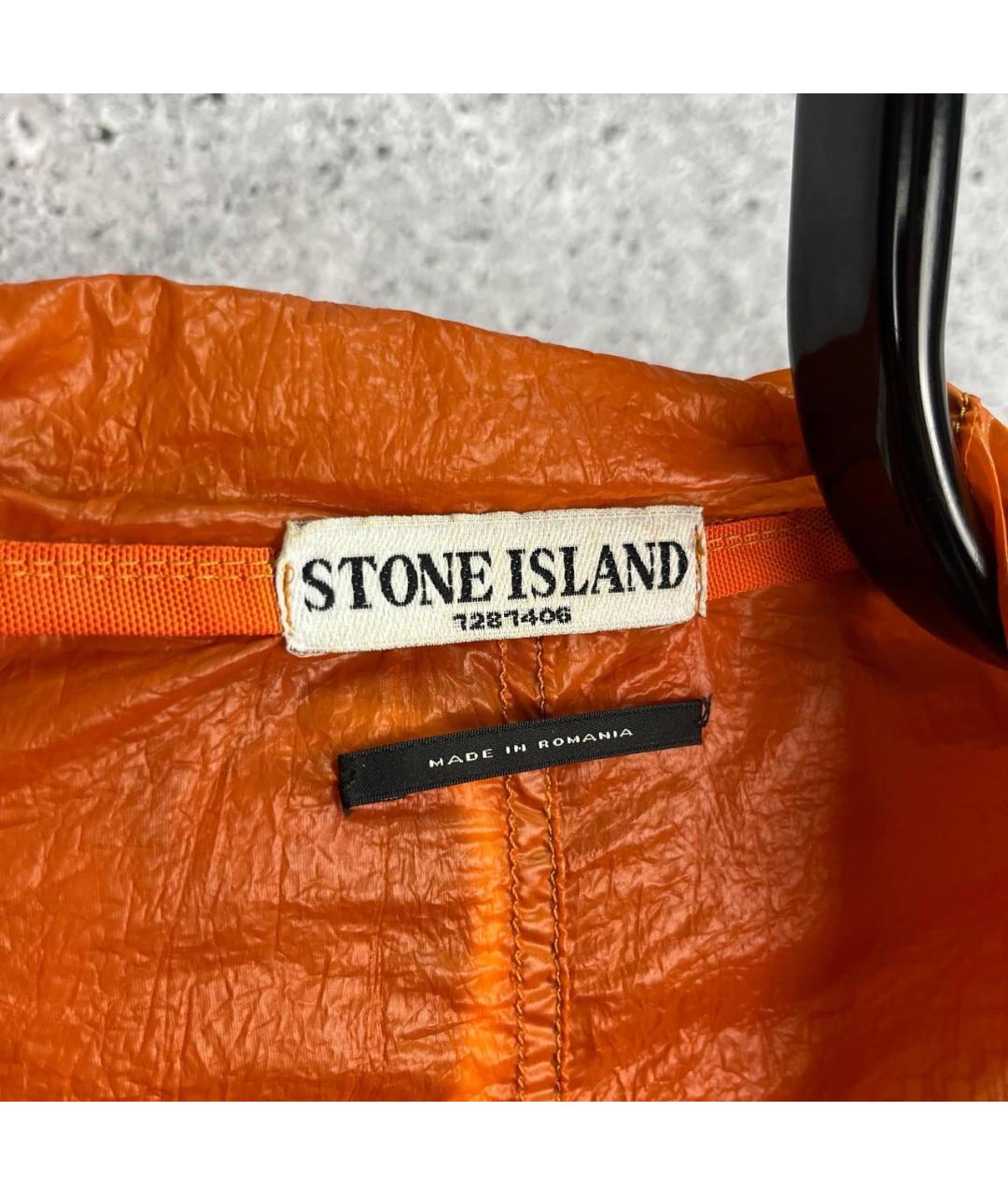 STONE ISLAND Оранжевая полиамидовая куртка, фото 4
