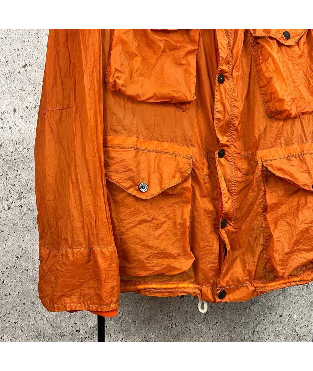 STONE ISLAND Оранжевая полиамидовая куртка, фото 7