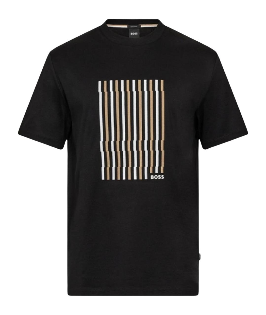 HUGO BOSS Черная хлопковая футболка, фото 1