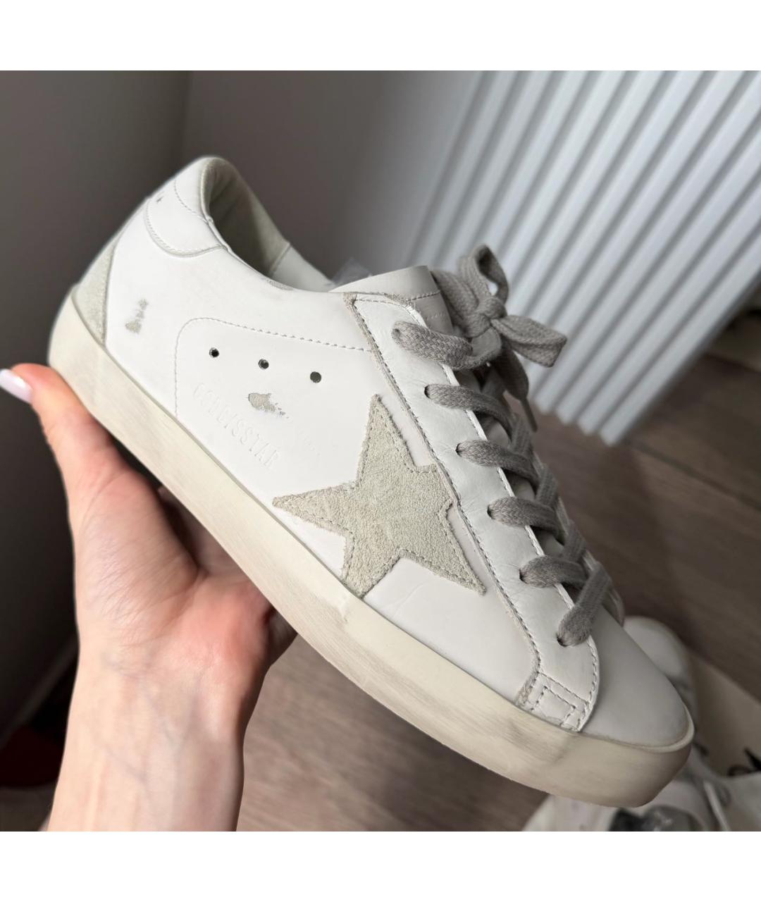 GOLDEN GOOSE DELUXE BRAND Белые кожаные кеды, фото 4