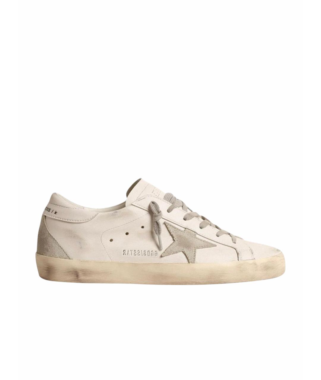 GOLDEN GOOSE DELUXE BRAND Белые кожаные кеды, фото 1