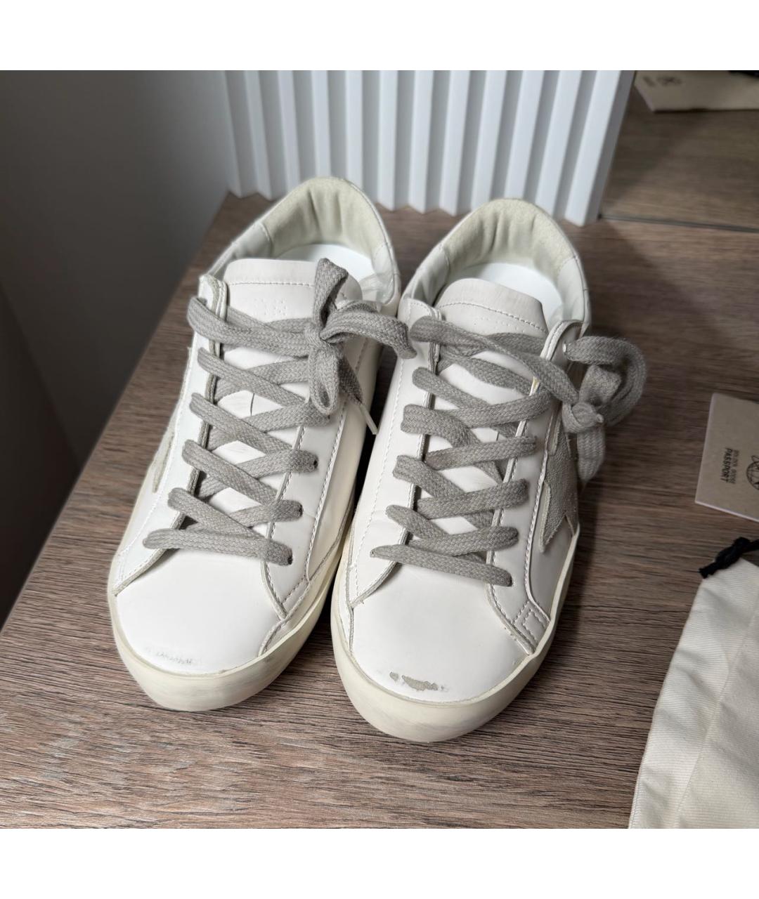 GOLDEN GOOSE DELUXE BRAND Белые кожаные кеды, фото 2
