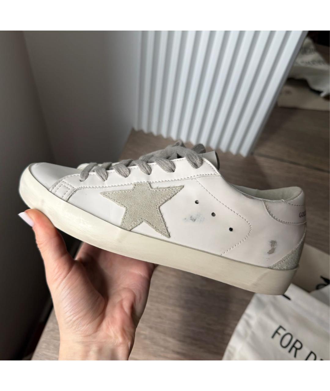 GOLDEN GOOSE DELUXE BRAND Белые кожаные кеды, фото 3