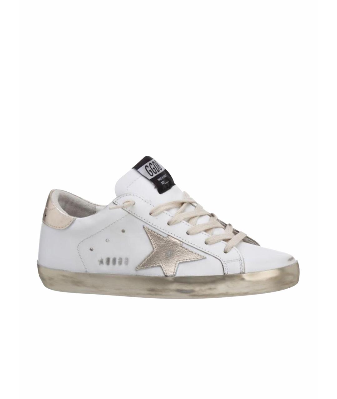 GOLDEN GOOSE DELUXE BRAND Белые кожаные кеды, фото 1