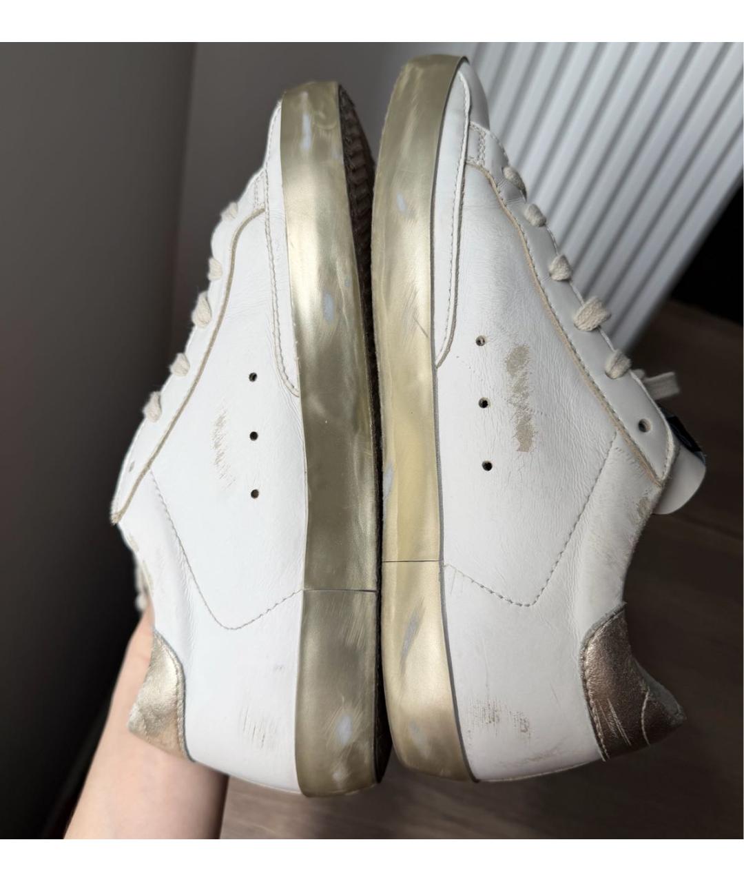 GOLDEN GOOSE DELUXE BRAND Белые кожаные кеды, фото 6