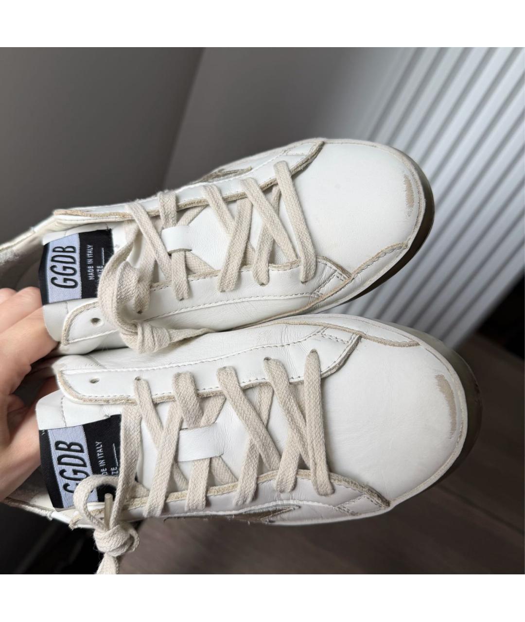 GOLDEN GOOSE DELUXE BRAND Белые кожаные кеды, фото 5