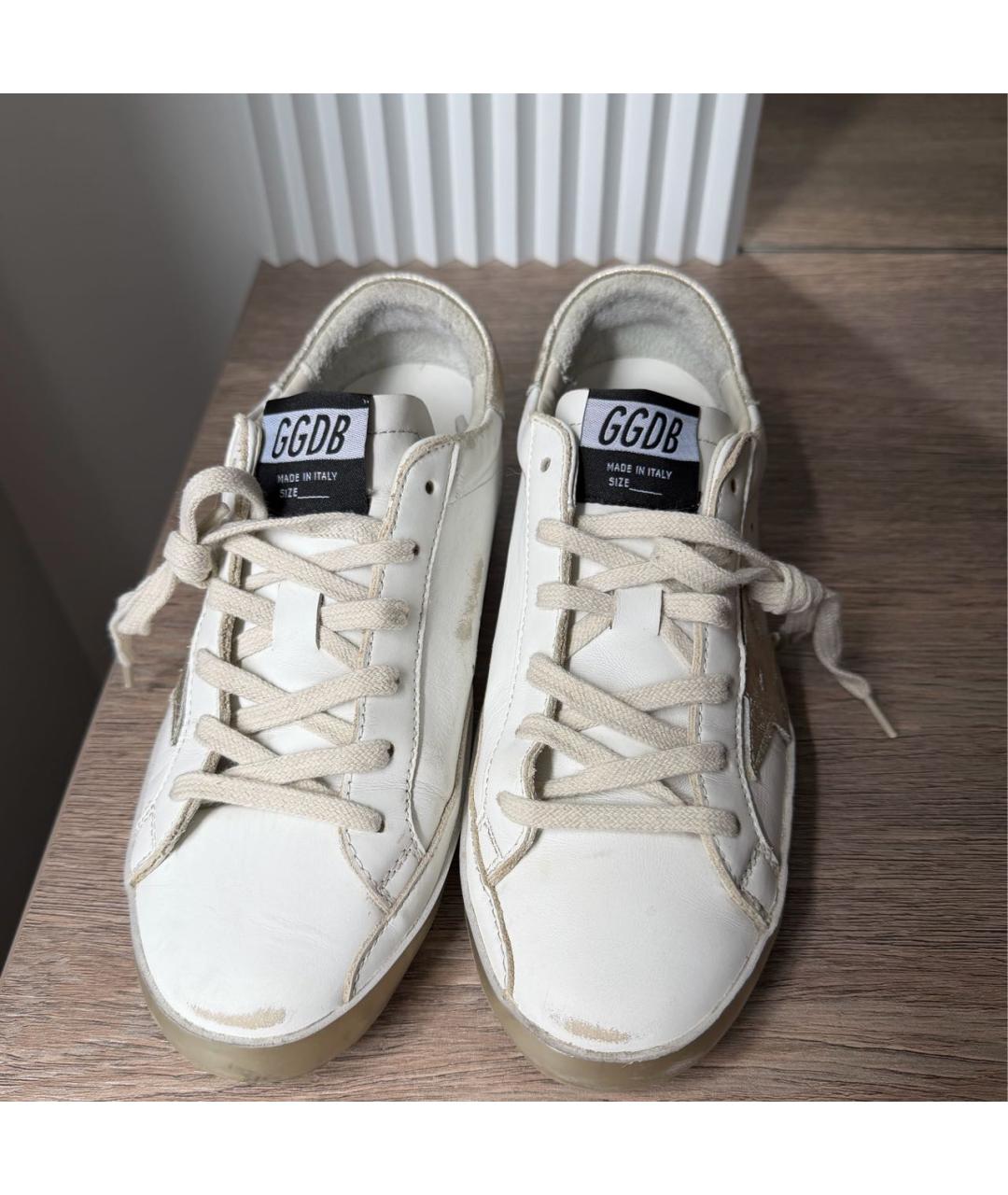 GOLDEN GOOSE DELUXE BRAND Белые кожаные кеды, фото 2