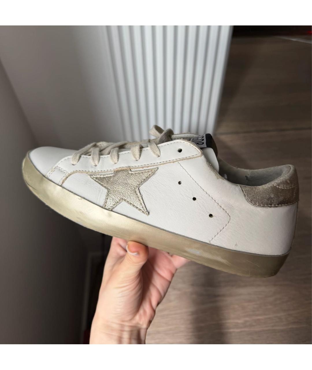 GOLDEN GOOSE DELUXE BRAND Белые кожаные кеды, фото 3