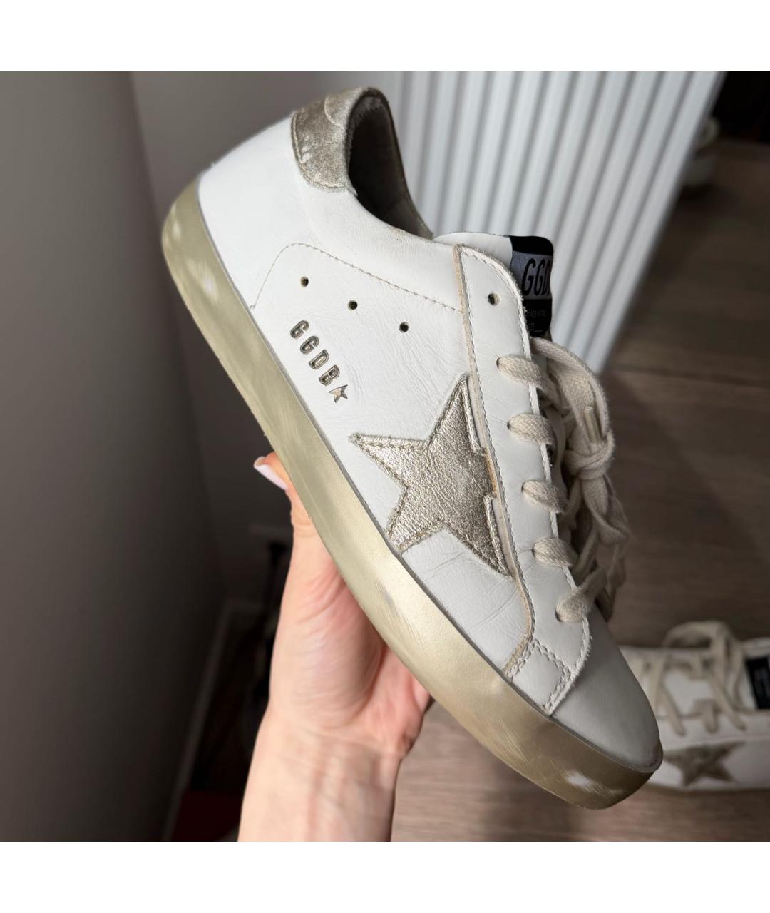 GOLDEN GOOSE DELUXE BRAND Белые кожаные кеды, фото 4