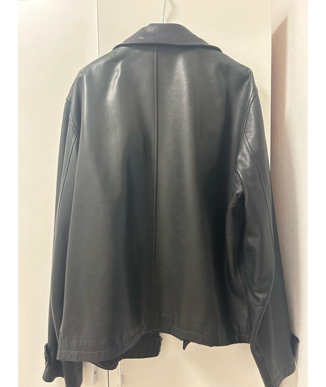 ERMENEGILDO ZEGNA XXX Черная кожаная куртка, фото 2