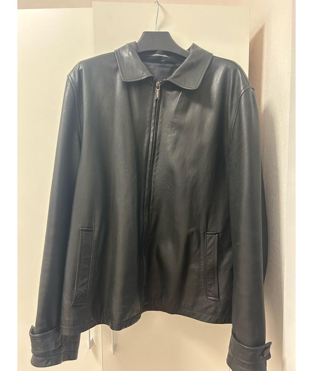 ERMENEGILDO ZEGNA XXX Черная кожаная куртка, фото 4