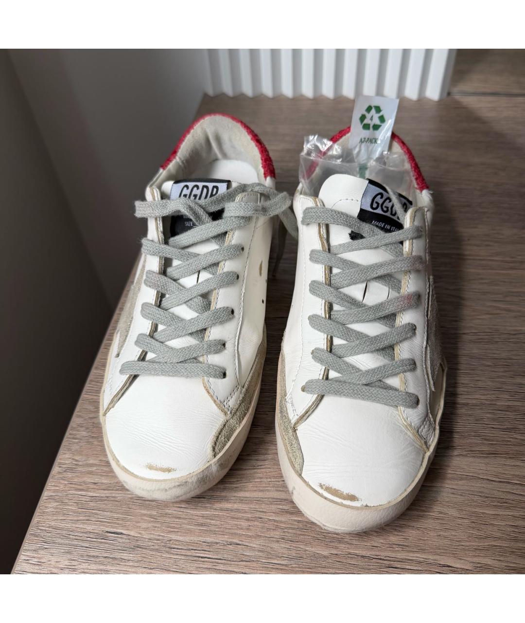 GOLDEN GOOSE DELUXE BRAND Белые кожаные кеды, фото 2