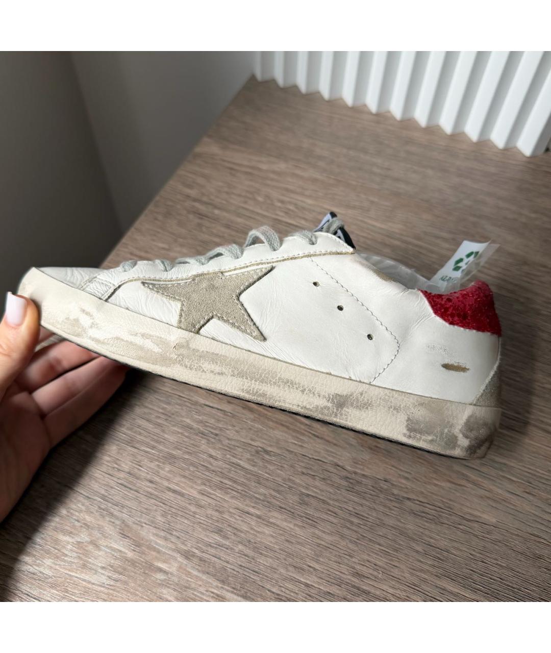 GOLDEN GOOSE DELUXE BRAND Белые кожаные кеды, фото 4