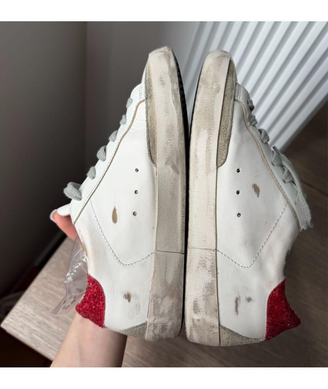 GOLDEN GOOSE DELUXE BRAND Белые кожаные кеды, фото 5