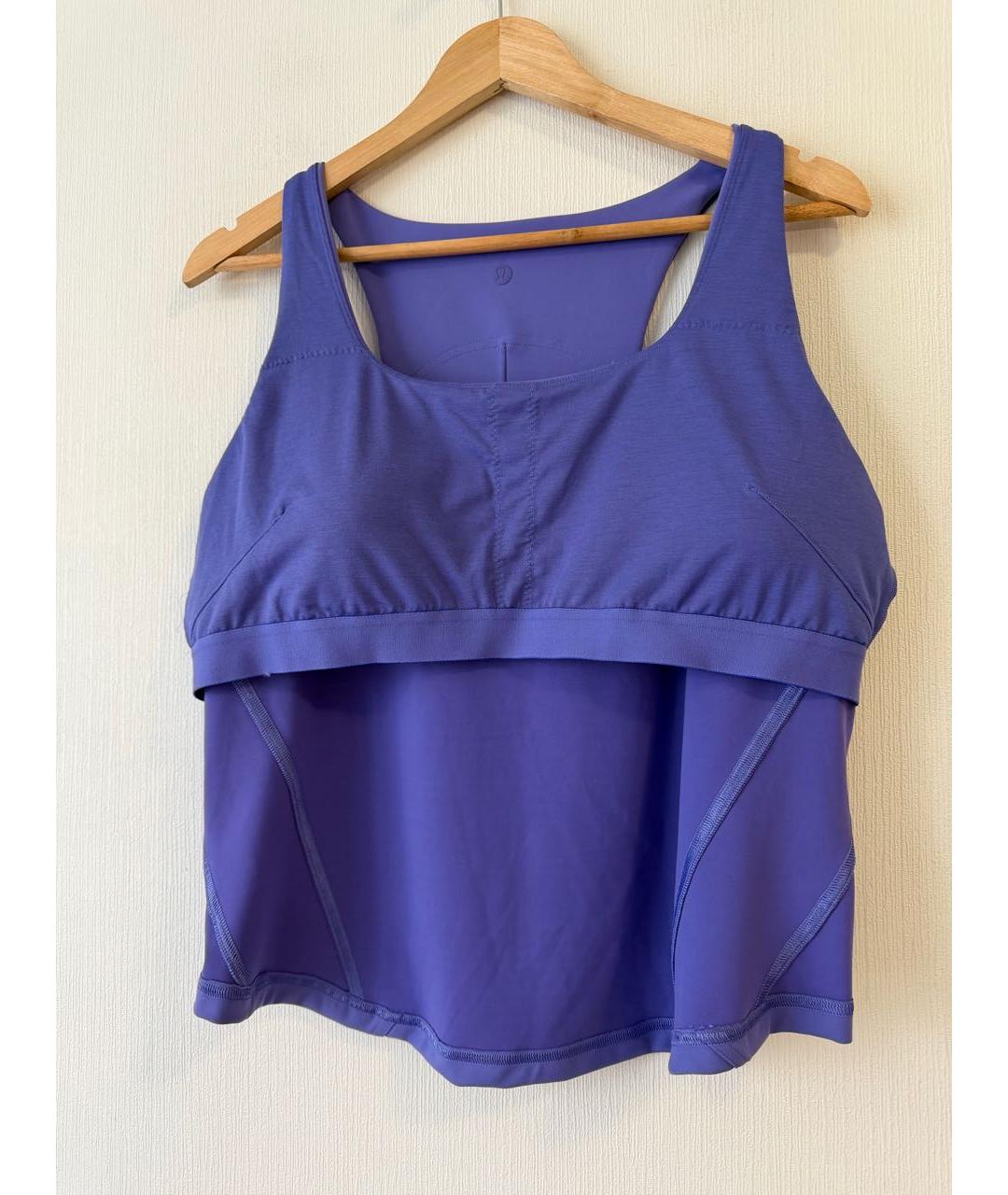 Lululemon Фиолетовая полиамидовая майка, фото 7