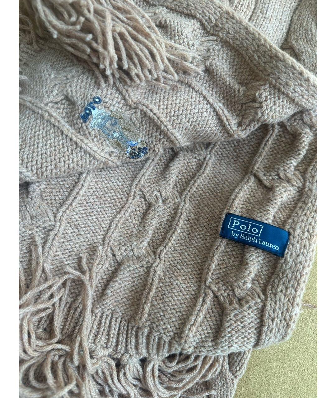 POLO RALPH LAUREN Бежевая шерстяная шапка, фото 6