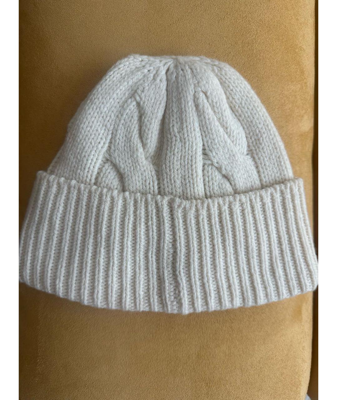 POLO RALPH LAUREN Бежевая шерстяная шапка, фото 2