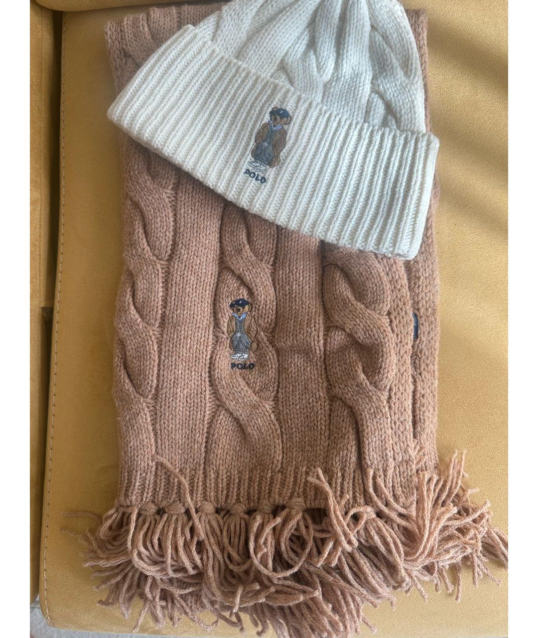 POLO RALPH LAUREN Бежевая шерстяная шапка, фото 7