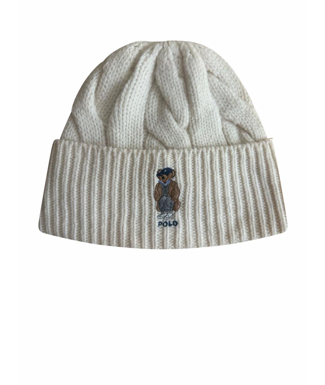 POLO RALPH LAUREN Бежевая шерстяная шапка, фото 1