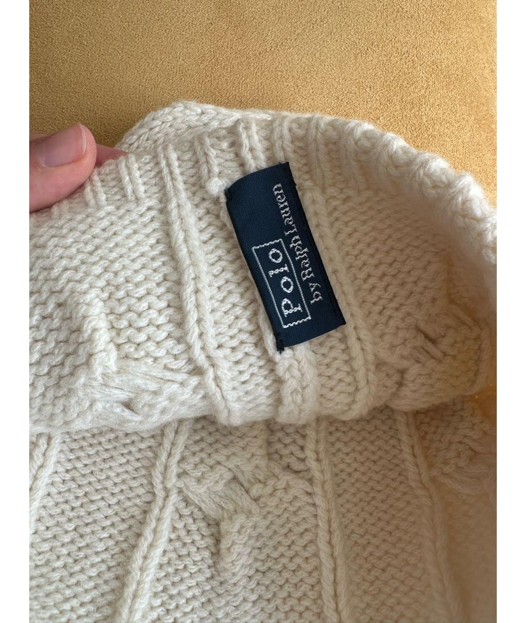 POLO RALPH LAUREN Бежевая шерстяная шапка, фото 3