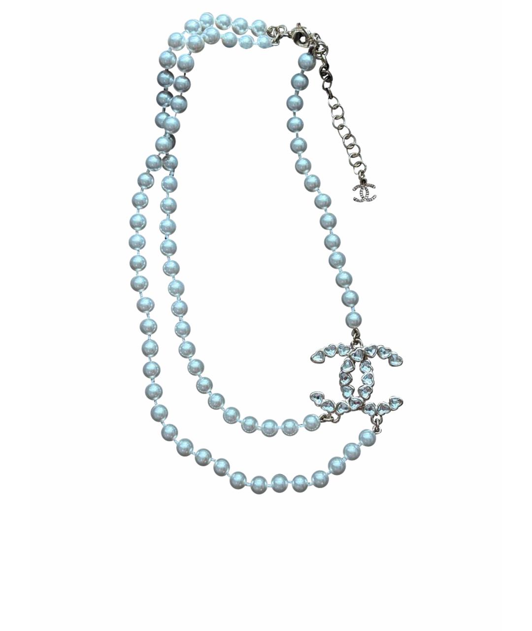 CHANEL Белое жемчужное колье, фото 4