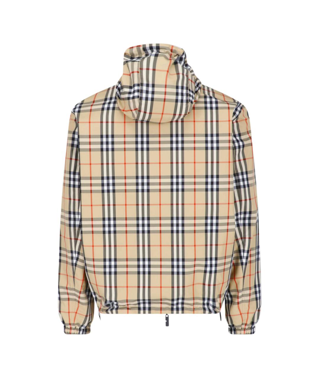 BURBERRY Бежевая полиэстеровая куртка, фото 2