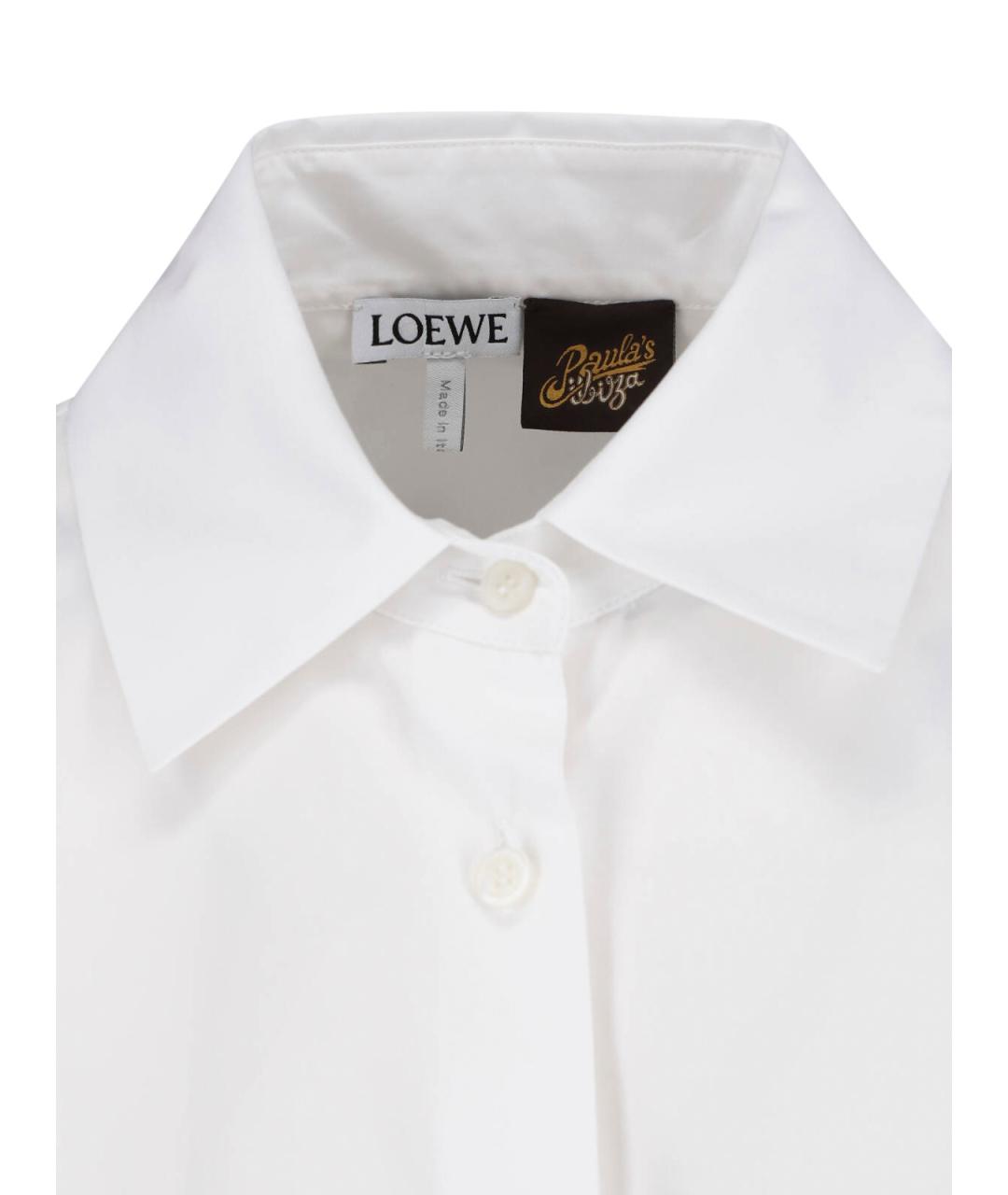 LOEWE Белая хлопковая рубашка, фото 4